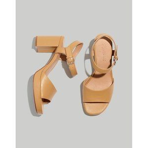 Madewell The Nadia Platform Sandal in Brown Tan